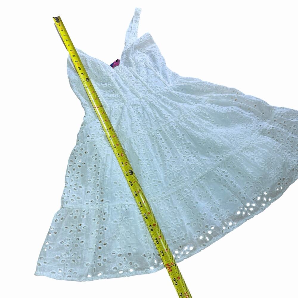 Edikted Bennett Eyelet Corset Mini Dress S White Cottagecore Coquette Boho NWT - Picture 9 of 10